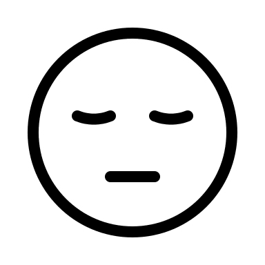 Pensive Face Emotion (Thin) Free Open-Source SVG Icon (IconaMoon)