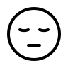 Pensive Face Emotion (Thin) Free Open-Source SVG Icon