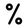 Percentage Sign (Filled) Free Open-Source SVG Icon