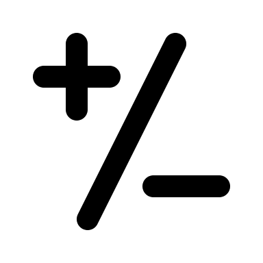 Sign with Plus and Minus Symbols Free Open-Source SVG Icon (IconaMoon)