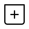 Thin Plus Sign in Square Free Open-Source SVG Icon