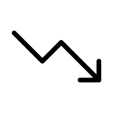 Downward Trend Graph (Thin) Free Open-Source SVG Icon (IconaMoon)