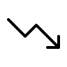 Downward Trend Graph (Thin) Free Open-Source SVG Icon