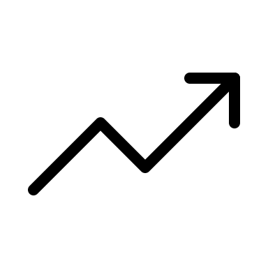 Upward Trend Arrow (Thin) Free Open-Source SVG Icon (IconaMoon)