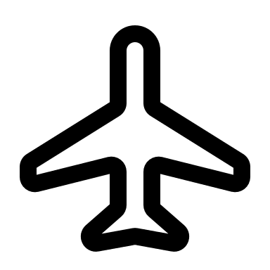 Airplane (Iconoir) Free Open-Source SVG Icon (Iconoir)