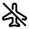 Airplane Off (Iconoir) Free Open-Source SVG Icon