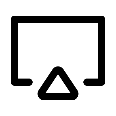 AirPlay Streaming Feature Free Open-Source SVG Icon (Iconoir)