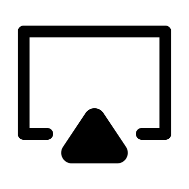 AirPlay Streaming (Solid) Free Open-Source SVG Icon (Iconoir)