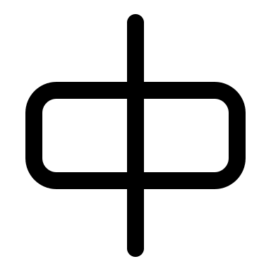 Horizontal Center Alignment Free Open-Source SVG Icon (Iconoir)