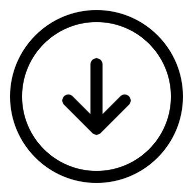 Downward Arrow in Circle (Iconoir) Free Open-Source SVG Icon (Iconoir)