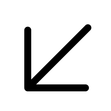 Downward Left Arrow (Iconoir) Free Open-Source SVG Icon (Iconoir)