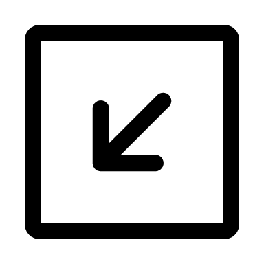 Down Left Arrow in Square (Iconoir) Free Open-Source SVG Icon (Iconoir)