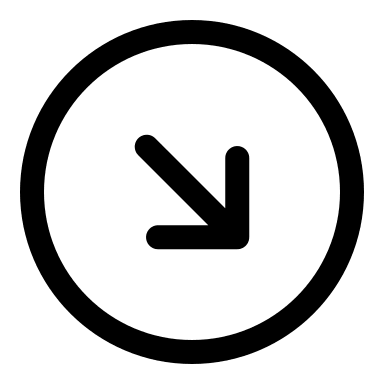 Downward Right Arrow in Circle (Iconoir) Free Open-Source SVG Icon (Iconoir)