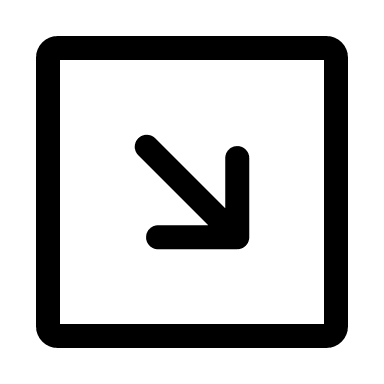 Downward Right Arrow in Square (Iconoir) Free Open-Source SVG Icon (Iconoir)