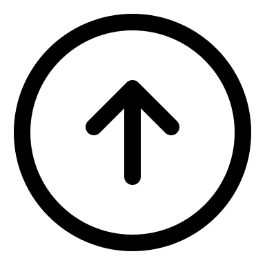 Upward Arrow in Circle (Iconoir) Free Open-Source SVG Icon (Iconoir)