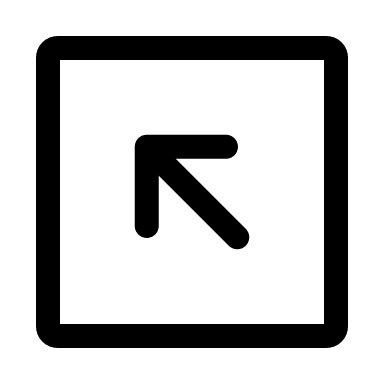 Up Left Arrow in Square (Iconoir) Free Open-Source SVG Icon (Iconoir)