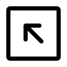 Up Left Arrow in Square (Iconoir) Free Open-Source SVG Icon