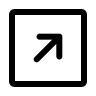 Upward Right Arrow in Square (Iconoir) Free Open-Source SVG Icon