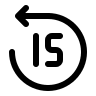 Backward 15 Seconds (Iconoir) Free Open-Source SVG Icon