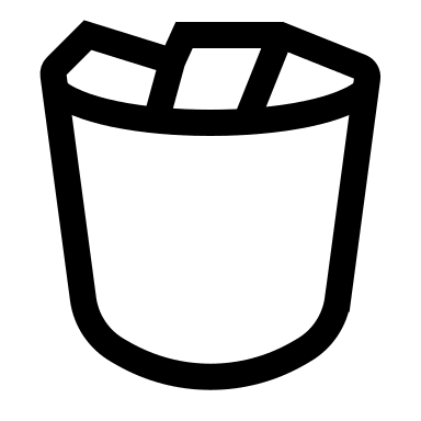 Full Trash Bin (Iconoir) Free Open-Source SVG Icon (Iconoir)