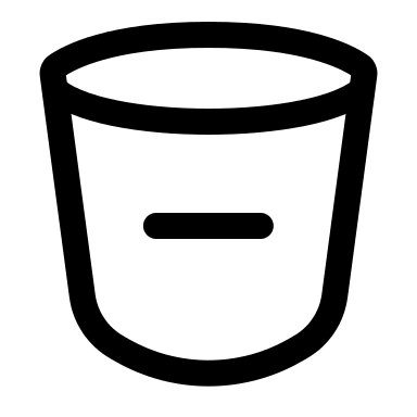 Bin with Minus Symbol (Outlined) Free Open-Source SVG Icon (Iconoir)