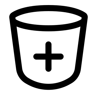 Add Item to Bin (Iconoir) Free Open-Source SVG Icon (Iconoir)