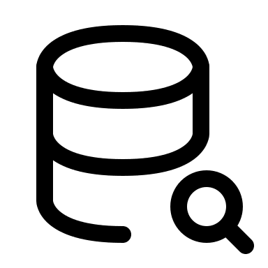 Database Search Functionality Free Open-Source SVG Icon (Iconoir)