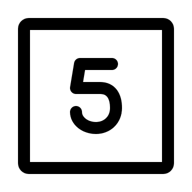 Square Number 5 (Iconoir) Free Open-Source SVG Icon (Iconoir)