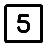 Square Number 5 (Iconoir) Free Open-Source SVG Icon