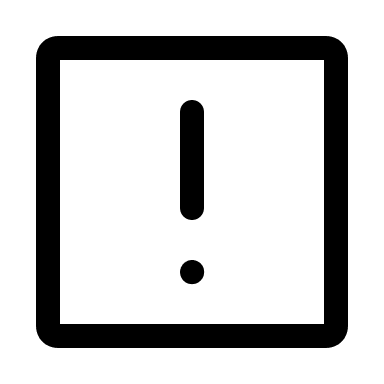 Warning Square Sign Free Open-Source SVG Icon (Iconoir)