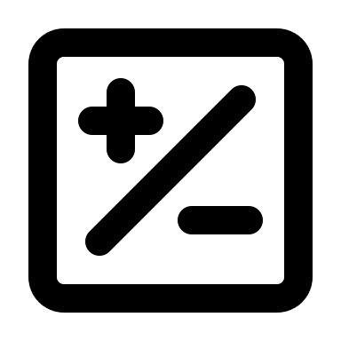 Add and Subtract Operations (Outline) Free Open-Source SVG Icon (IconPark Outline)