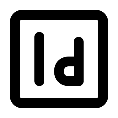 Adobe InDesign Software Free Open-Source SVG Icon (IconPark Outline)