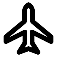 Airplane (Outline) Free Open-Source SVG Icon