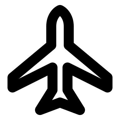 Airplane (Outline) Free Open-Source SVG Icon (IconPark Outline)