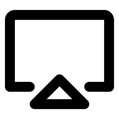 AirPlay Streaming Technology (Outline) Free Open-Source SVG Icon (IconPark Outline)