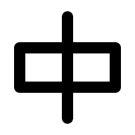 Horizontal Alignment Tool (Outline) Free Open-Source SVG Icon