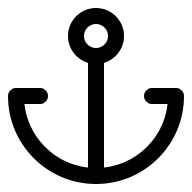 Two Anchors (Outline) Free Open-Source SVG Icon