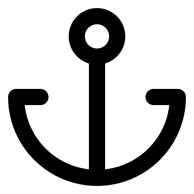 Two Anchors (Outline) Free Open-Source SVG Icon (IconPark Outline)