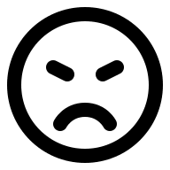 Angry Face Expression (Outline) Free Open-Source SVG Icon