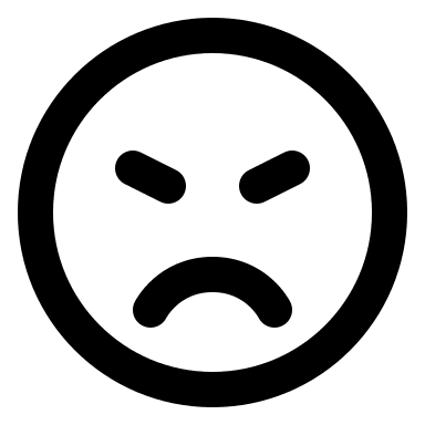 Angry Face Expression (Outline) Free Open-Source SVG Icon (IconPark Outline)