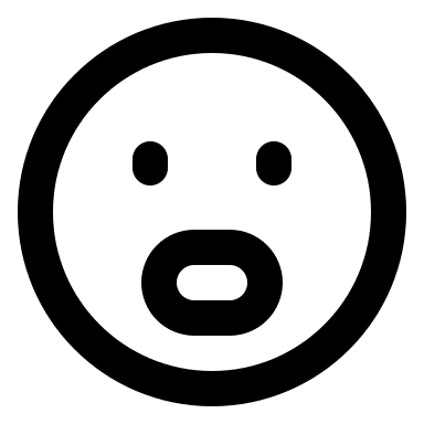 Anguished Face Emotion (Outline) Free Open-Source SVG Icon (IconPark Outline)