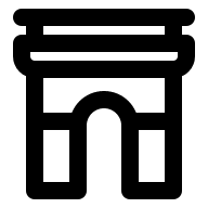 Arc De Triomphe Monument Free Open-Source SVG Icon