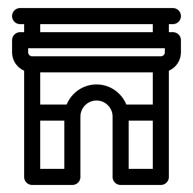 Arc De Triomphe Monument Free Open-Source SVG Icon (IconPark Outline)