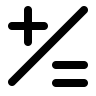 Arithmetic Operations Symbol (Outline) Free Open-Source SVG Icon