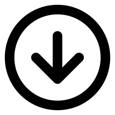 Downward Arrow in Circle (Outline) Free Open-Source SVG Icon (IconPark Outline)