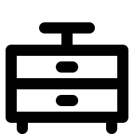 Bedside Table (Outline) Free Open-Source SVG Icon