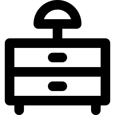 Two Bedside Tables (Outline) Free Open-Source SVG Icon (IconPark Outline)