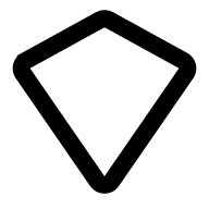 Diamond Shape (Outline) Free Open-Source SVG Icon