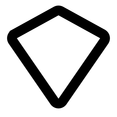 Diamond Shape (Outline) Free Open-Source SVG Icon (IconPark Outline)