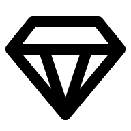 Diamonds (Outline) Free Open-Source SVG Icon